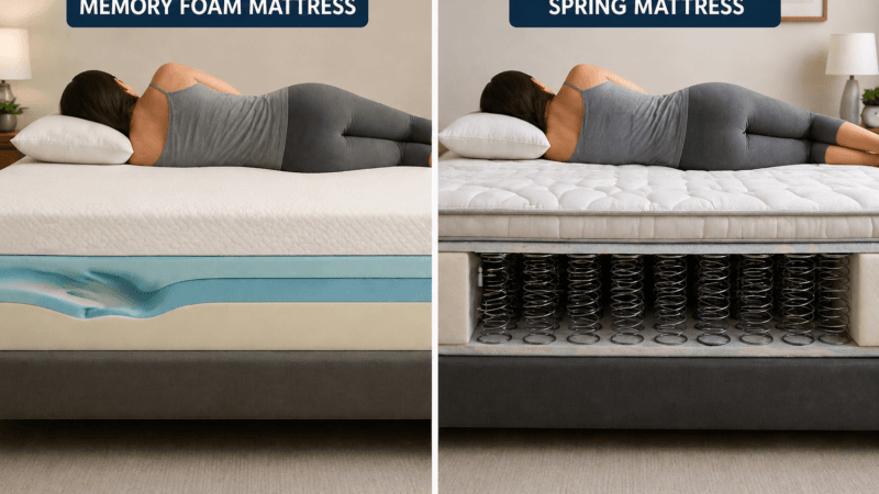Memory Foam vs Spring Mattress in 2026: Which One Is Right for Your Sleep Style?
