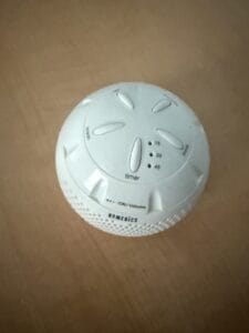 a white noise machine in bedroom