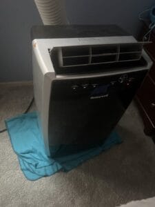 an air conditioner in bedroom