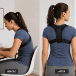 before and after with posture corrector