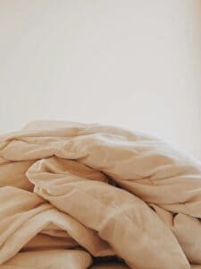 in bed a blanket for comfort