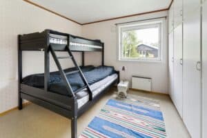 Minimalist bedroom with bunk bed