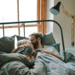 a couple sharing a bed comfortably