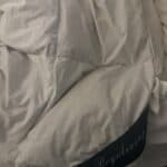 down comforter on bed