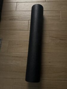 foam roller on floor in home