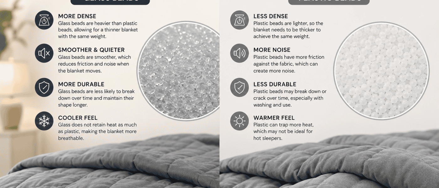 Glass Beads vs Plastic Pellets: Which Weighted Blanket Fill Is Better?