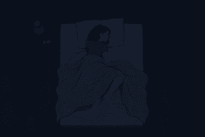 someone unable to sleep in bed