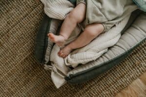 a baby sleeping cozy