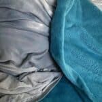 cooling blanket next to lightweight blanket