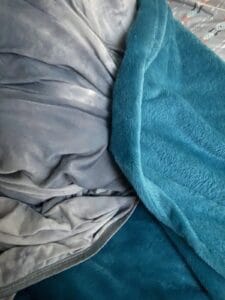 cooling blanket next to lightweight blanket
