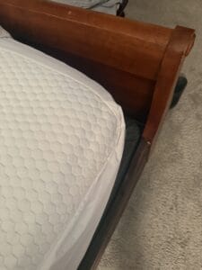 cooling mattress topper on bed
