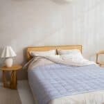 a cooling quilt on a bed