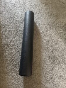 a foam roller vertical in bedroom