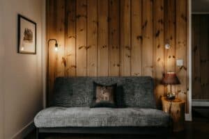 a futon mattress in home