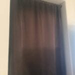 blackout curtains hung up in room