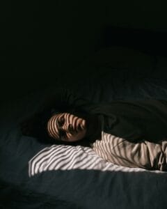 a light sleeper in bed