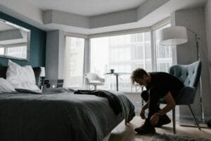 a morning routine in home