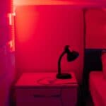 a red light in bedroom