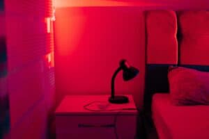 a red light in bedroom