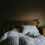 a setup of bed in home bedroom