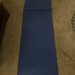 a stretching mat in home