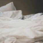 a bed setup for a couple shared bed