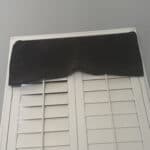 a blackout curtain in window shutter