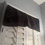 blackout curtains in shutter window