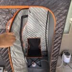 a chair in portable sauna
