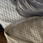 a cooling pillow with a mattress topper and cooling blanket
