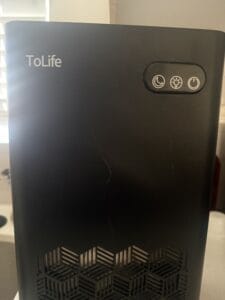 a dehumidifier displayed up close
