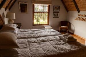 a double bed bedroom setup