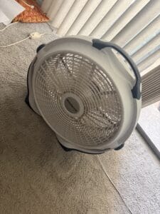 a floor fan in bedroom for a home