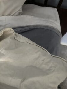 a layering with a cooling blanket