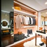 male wardrobe lit up nicely