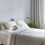 a memory foam bed setup