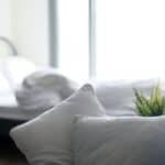 a pillow setup in bedroom