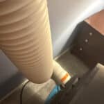 a portable ac hose attached