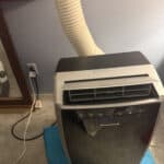 a portable ac in bedroom