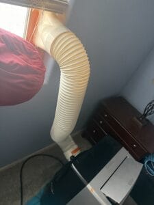 a window setup for a portable ac