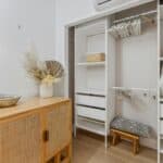 a portable wardrobe in home