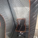 a chair in portable sauna