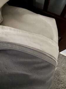 a sheet and cooling blanket on bed