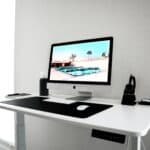 a standing desk mat in work station