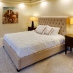 a sturdy bed frame in home