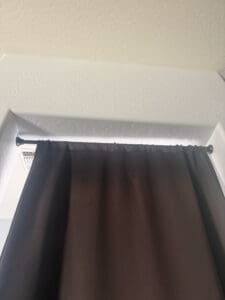 tension rod blackout curtain sturdy