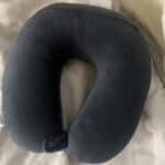 a travel pillow up close for sleep