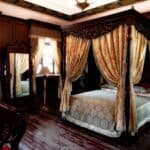 bed canopy in bedroom