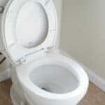 a clean toilet in home