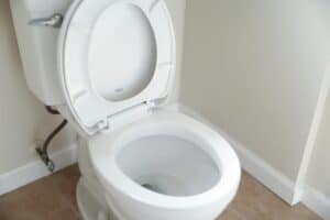 a clean toilet in home